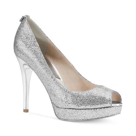 michael kors silver heels